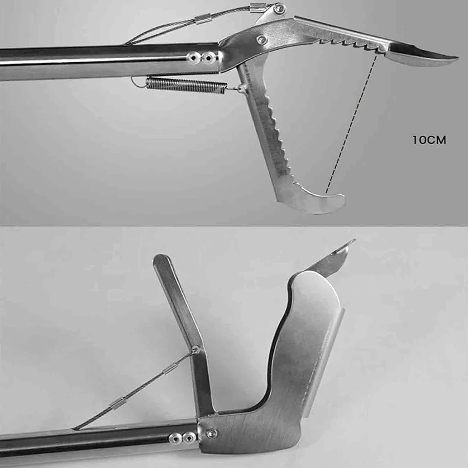 Pinzas De Serpiente para Reptiles De Acero Inoxidable Dentado Ancho De La Mandíbula De Reptil De Serpiente,Pinzas De Serpiente, Agarrador Plegable (Size : 1.2M)