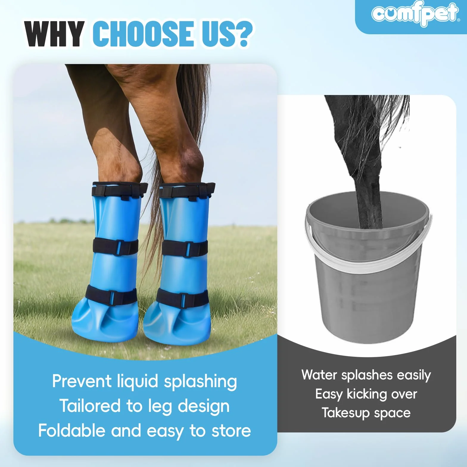 2 botas de remojo de pezuñas para los problemas de pezuñas, para tratar pezuñas de caballo, botas envueltas en cascos, podredumbre, infecciones bacterianas
