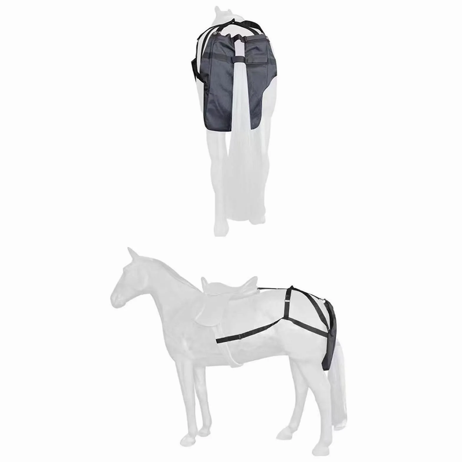 Bolsas de cola para caballos, mango ergonómico, colección impermeable, almacenamiento de excrementos equinos de granja en pista de carreras, para parque calle, interior, exterior, vehículo, transporte