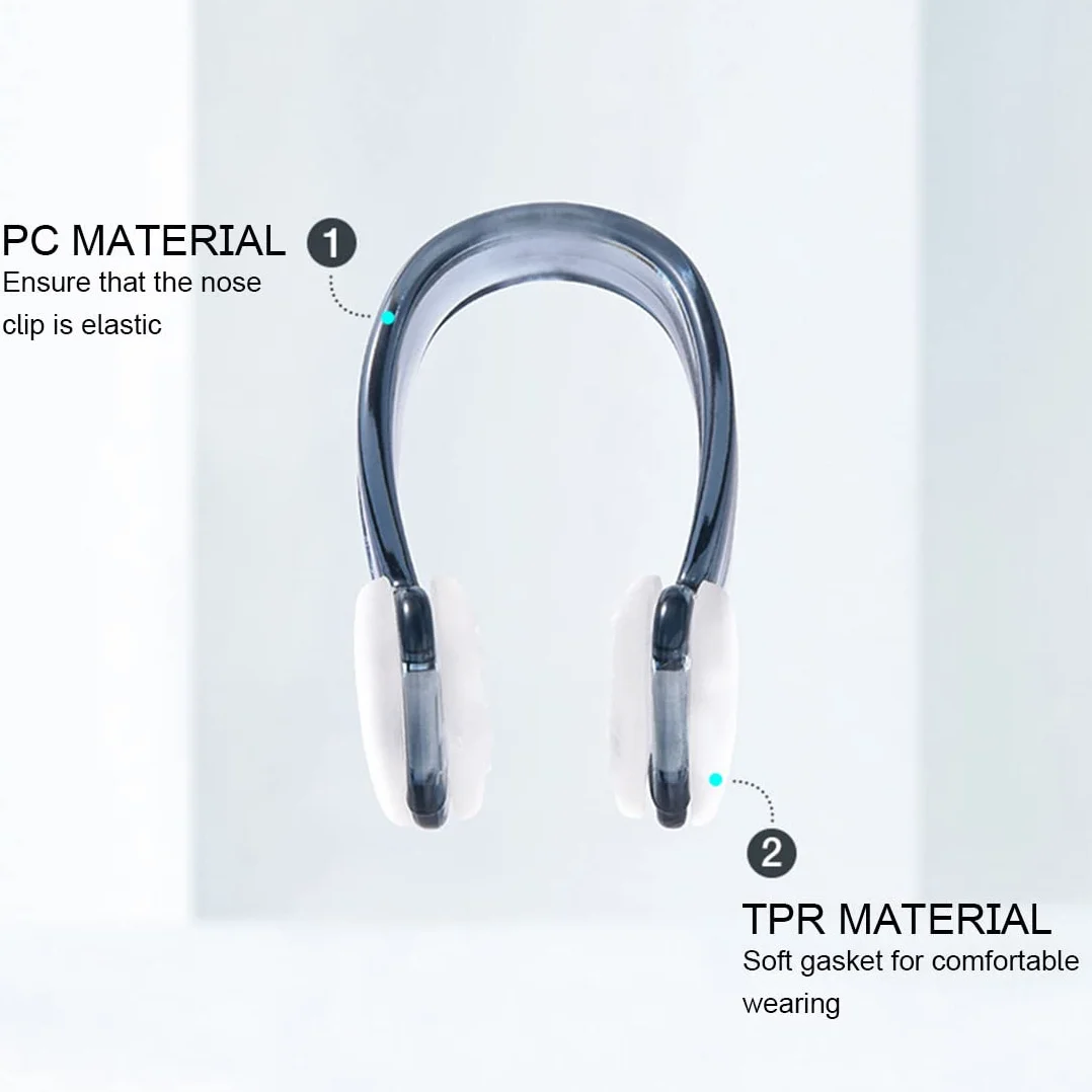 Pinzas de silicona para la nariz impermeables para nadar, paquete de 6