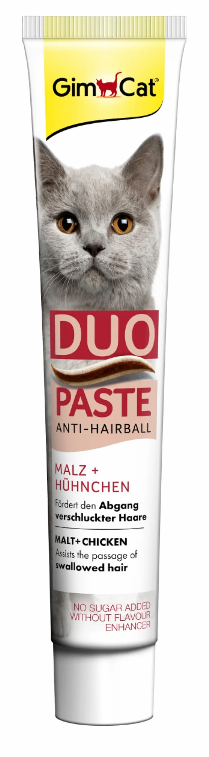 Gimcat Duo Pasta Anti-Hairball Malta Y Pollo - Snack Para Gatos Que Favorece La Expulsión De Los Pelos Ingeridos - 1 Tubo (1 X 50 G)