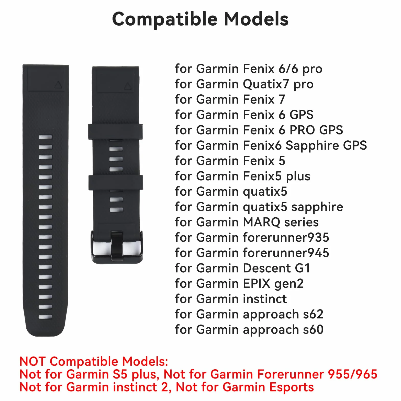 aceyoon 22mm Quickfit Silicona Reemplazo Correa para Garmin Quatix 7 Pro Fenix 7 6 5 Instinct Forerunner 935 945 Approach S60 S62 Descent G1
