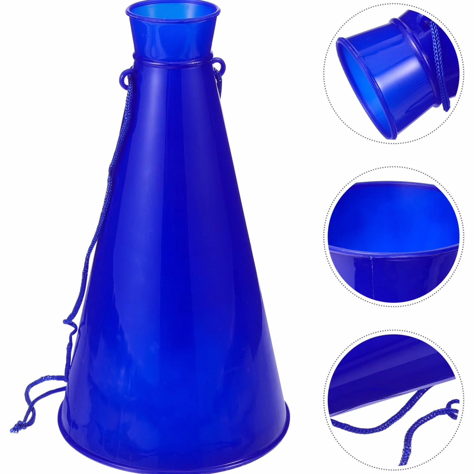 DECHOUS Megáfono De Alegría Portátil de Plástico para Deportes Fiesta Azul