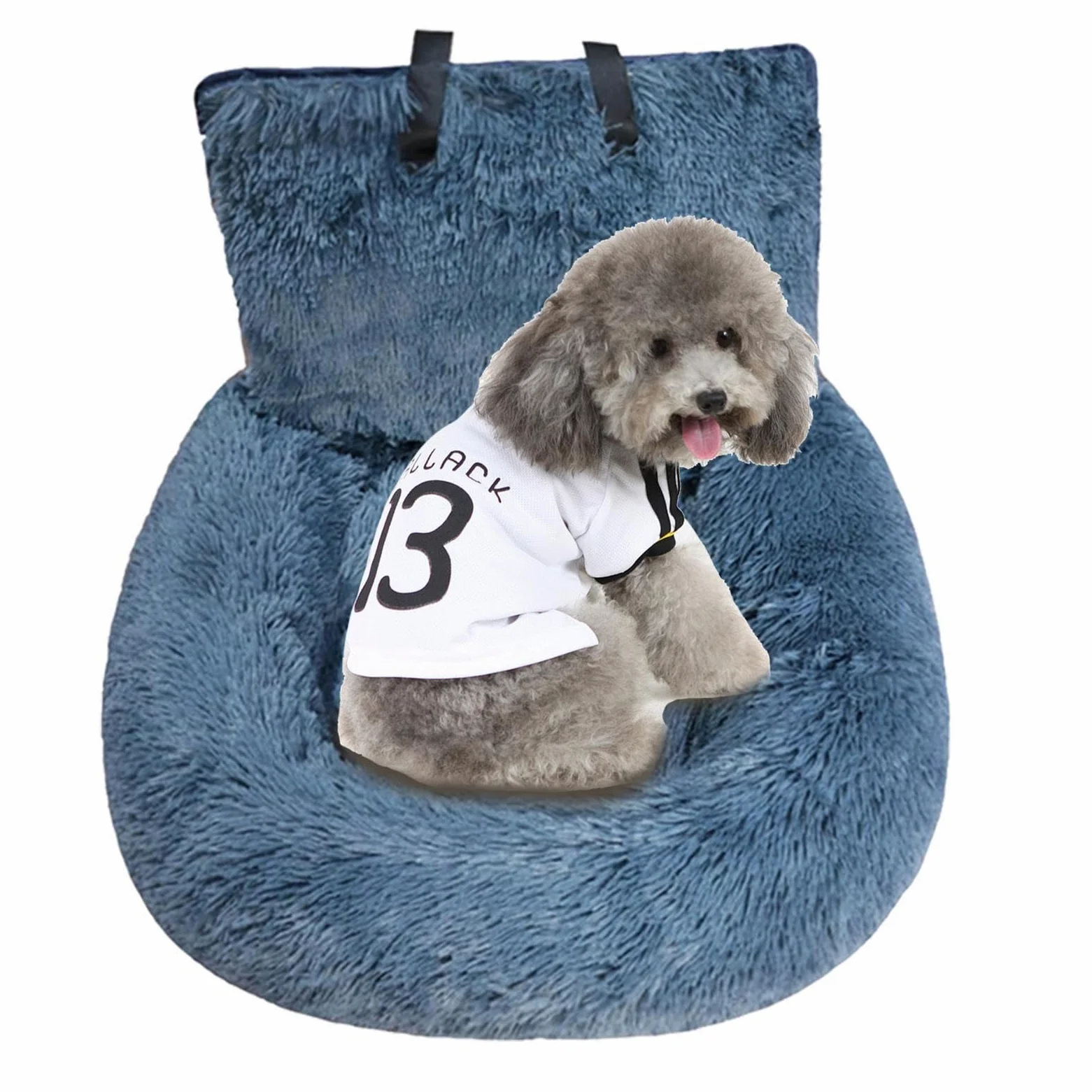 Asiento de coche para perros de algodón,Asiento de coche portátil para | Cama para asiento de seguridad para perros de felp