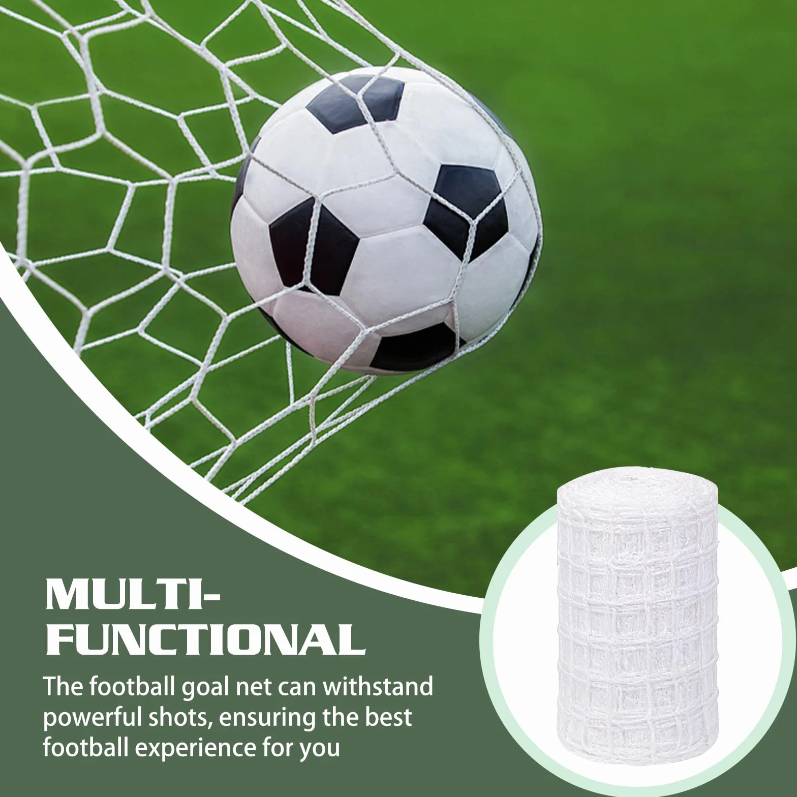 Red portería fútbol 3x2 m polipropileno resistente intemperie deportiva entrenamiento