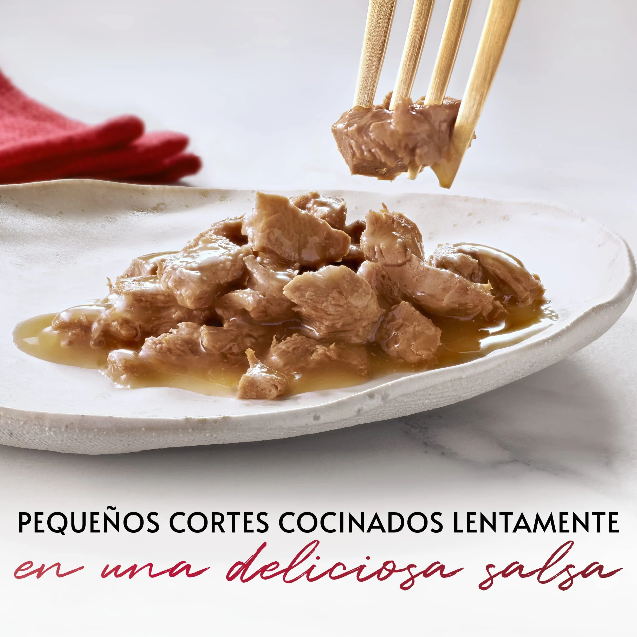 GOURMET Mon Petit, Comida Húmeda para Gato Adulto, Trocitos en Salsa, Surtido de Pavo, Pollo y Pato, 8 Packs de 6 Sobres de 50 g. (48 sobres)