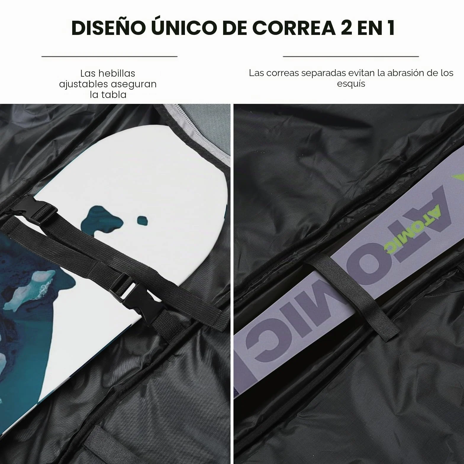 Bolsas de Snowboard Acolchada Premium Funda para Tabla de Viaje Larga
