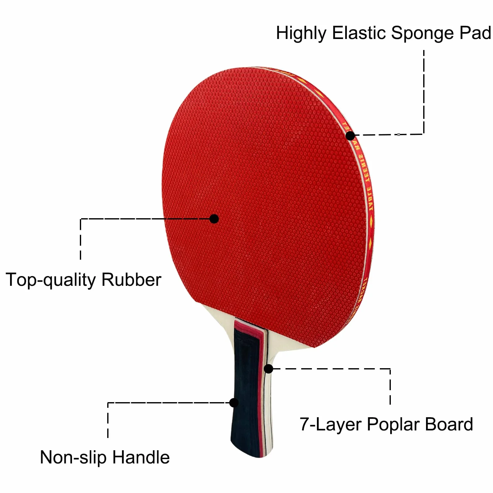 Diompirux Sets de Ping Pong 2 Raquetas 3 Pelotas 1 Bolsa, Kit de Tenis de Mesa para Juegos Profesionales y Recreativos