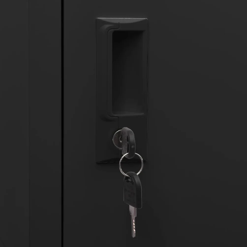 vidaXL Armario para Sillas de Montar Monturas con Estante Casillero Equipo de Hípica Cuarto de Arreos Almacenaje Acero Gris Antracita 53x53x105 cm