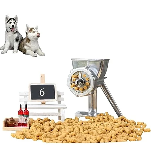 Máquina de pellets de alimentación manual para cebos y procesamiento de piensos para mascotas, máquina multifuncional para pellets para mascotas con moldes opcionales para perros, aves y peces
