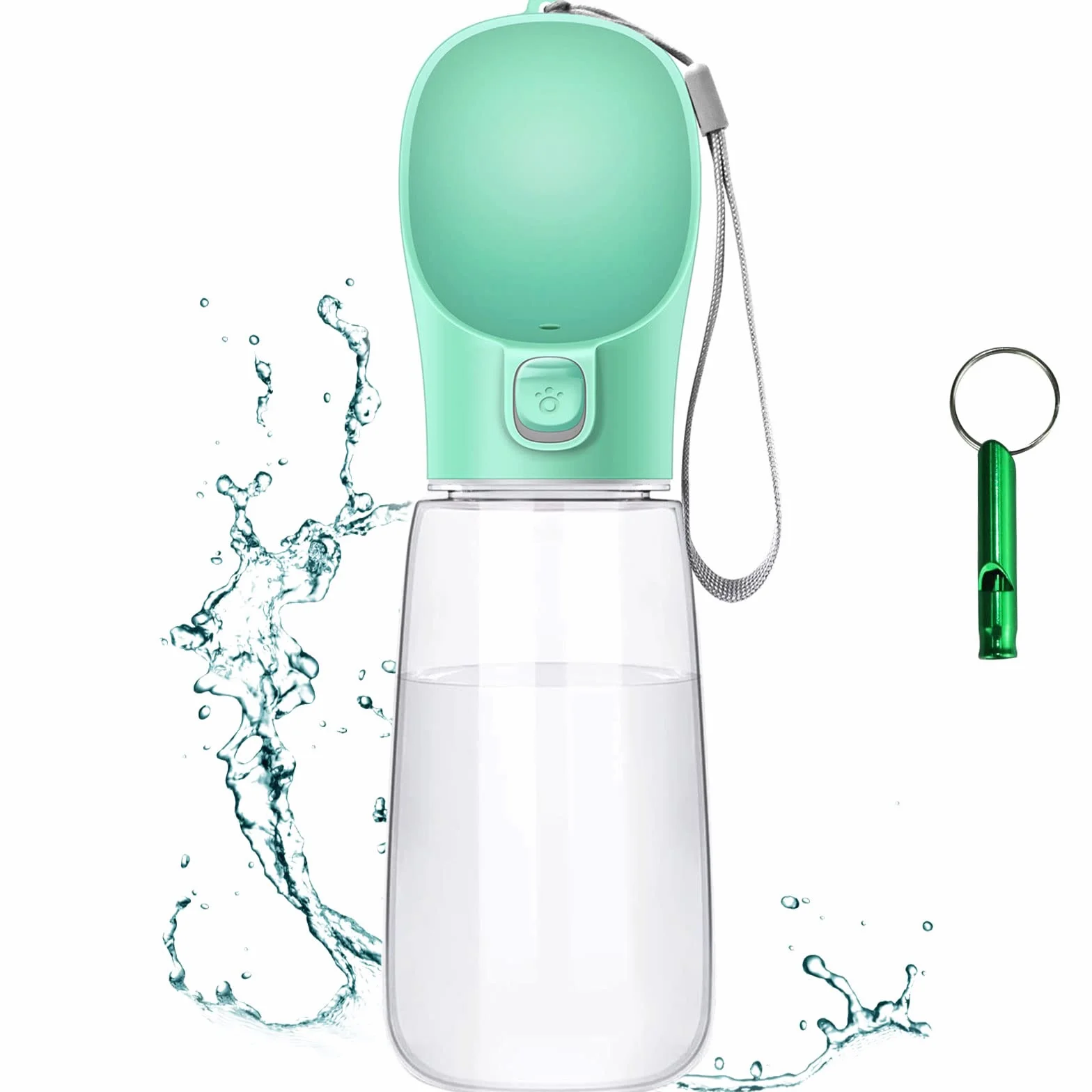 Frasheng Botella para Perros,550ml dispensador de Agua Antibacteriano,Bebedero Perro Portatil,a Prueba de Fugas,Libre de BPA,Dispensador de Agua Antibacteriano para Mascotas para Viajes al Aire Libre