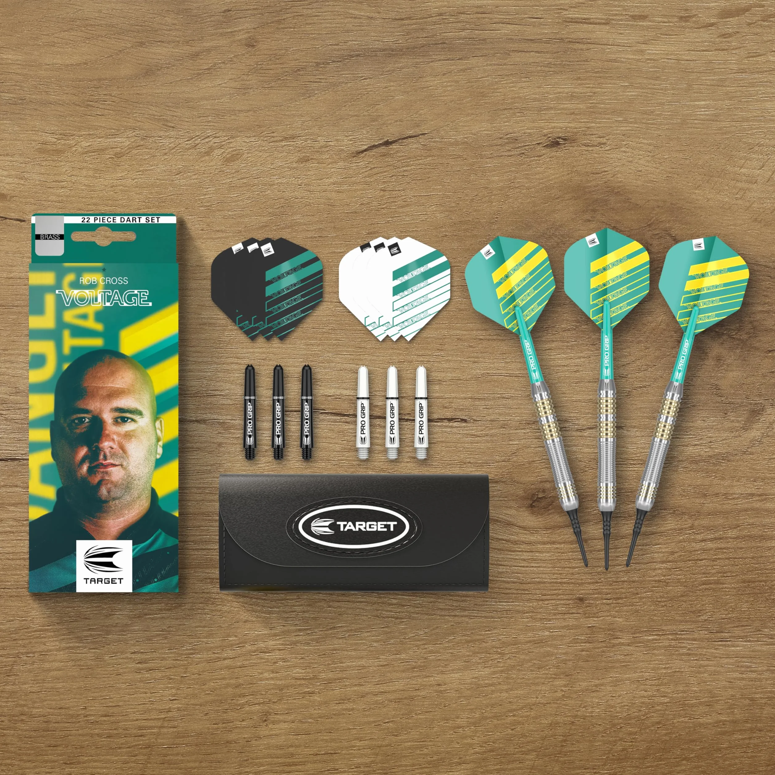 Target Darts Rob Cross 18G Juego de Dardos de Punta Blanda de Latón