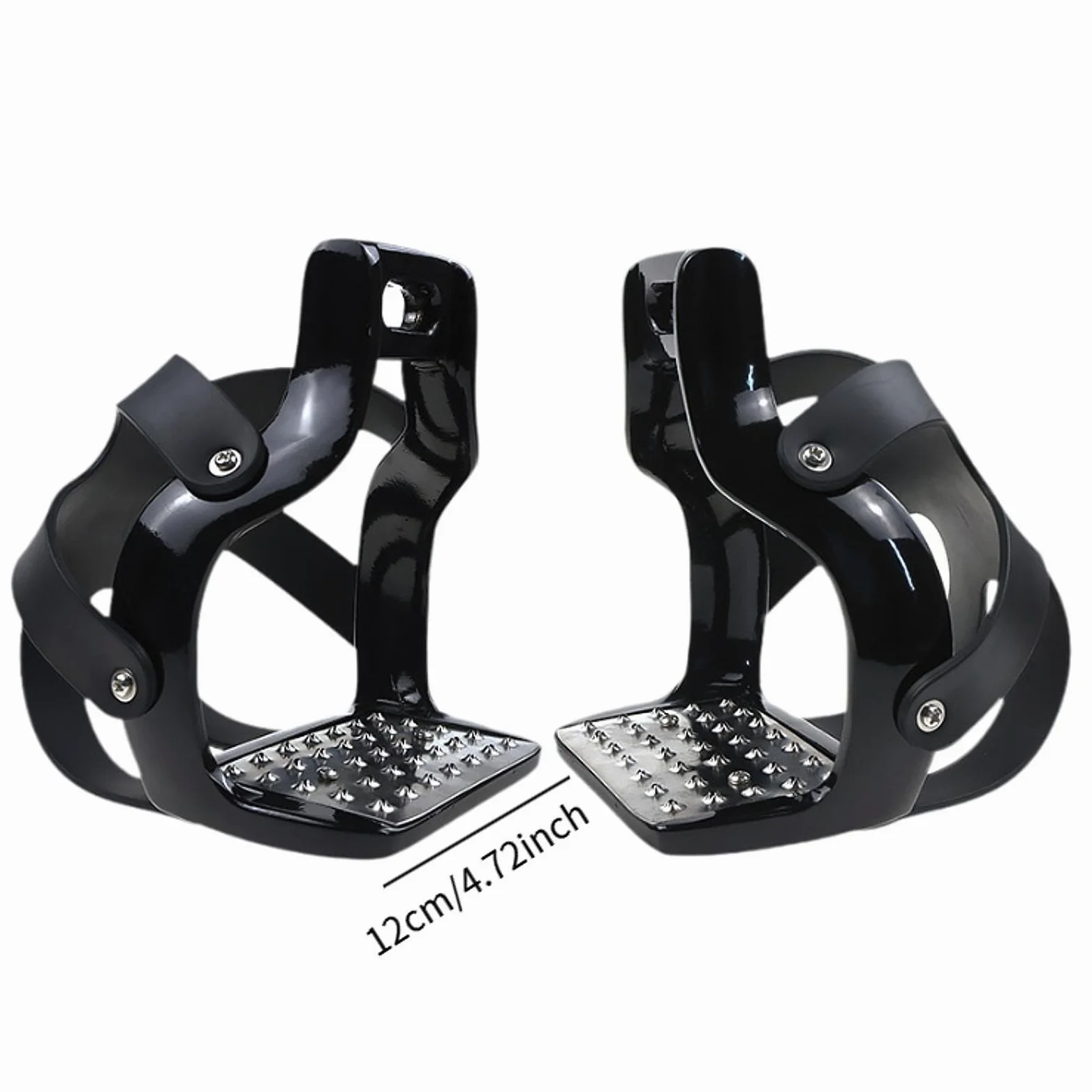 2 Piezas de Estribos para Caballo Ligeros para Equitación, Ranuras de Acero Inoxidable, Estribos para Silla de Montar, Equipo Cómodo para Uso