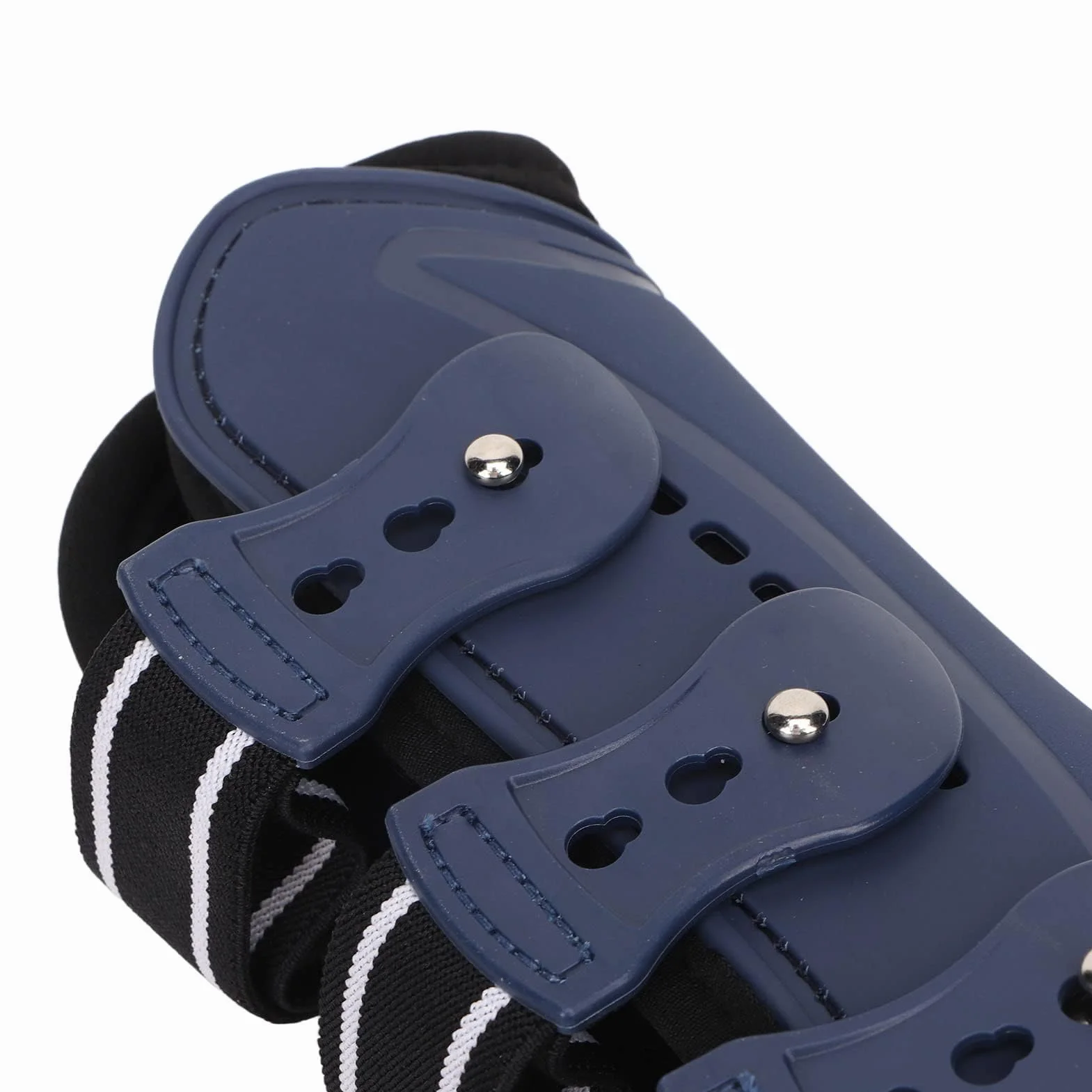 Botas Protectoras Para Tendón De Caballo, Bota De Menudillo Frontal Abierta Ajustable, Botas Protectoras Transpirables Para Tendón De Salto De Caballo, Juego Azul De 4(M)