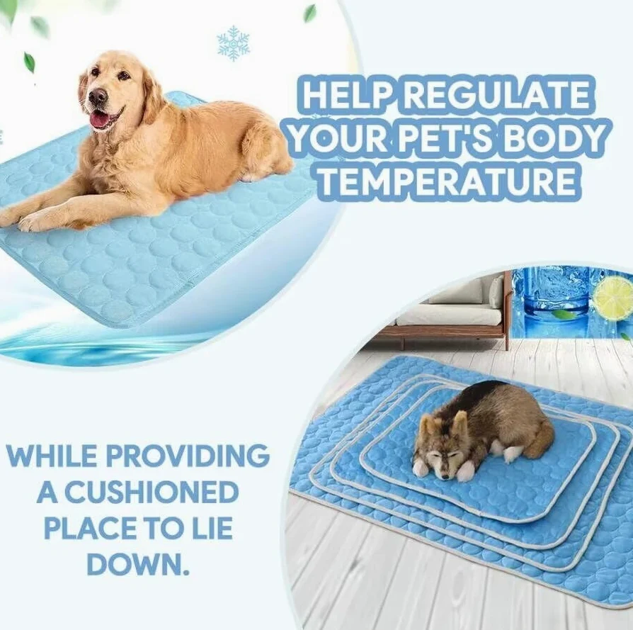 Alfombra Refrigerante para Perros y Gatos，Manta Fria para Perros，Cama Perro Verano，Colchonetas Refrescante para Perros，Pet Cooling Mat， Colchonetas para Camas para Perros，Pet Cool Mat