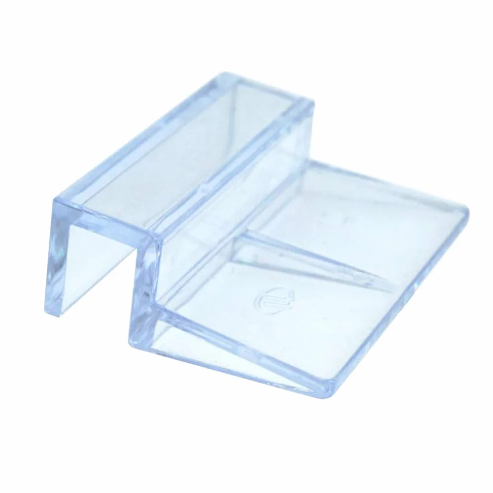 4 soportes de plástico transparente para acuario, cubierta de cristal, accesorios para acuario