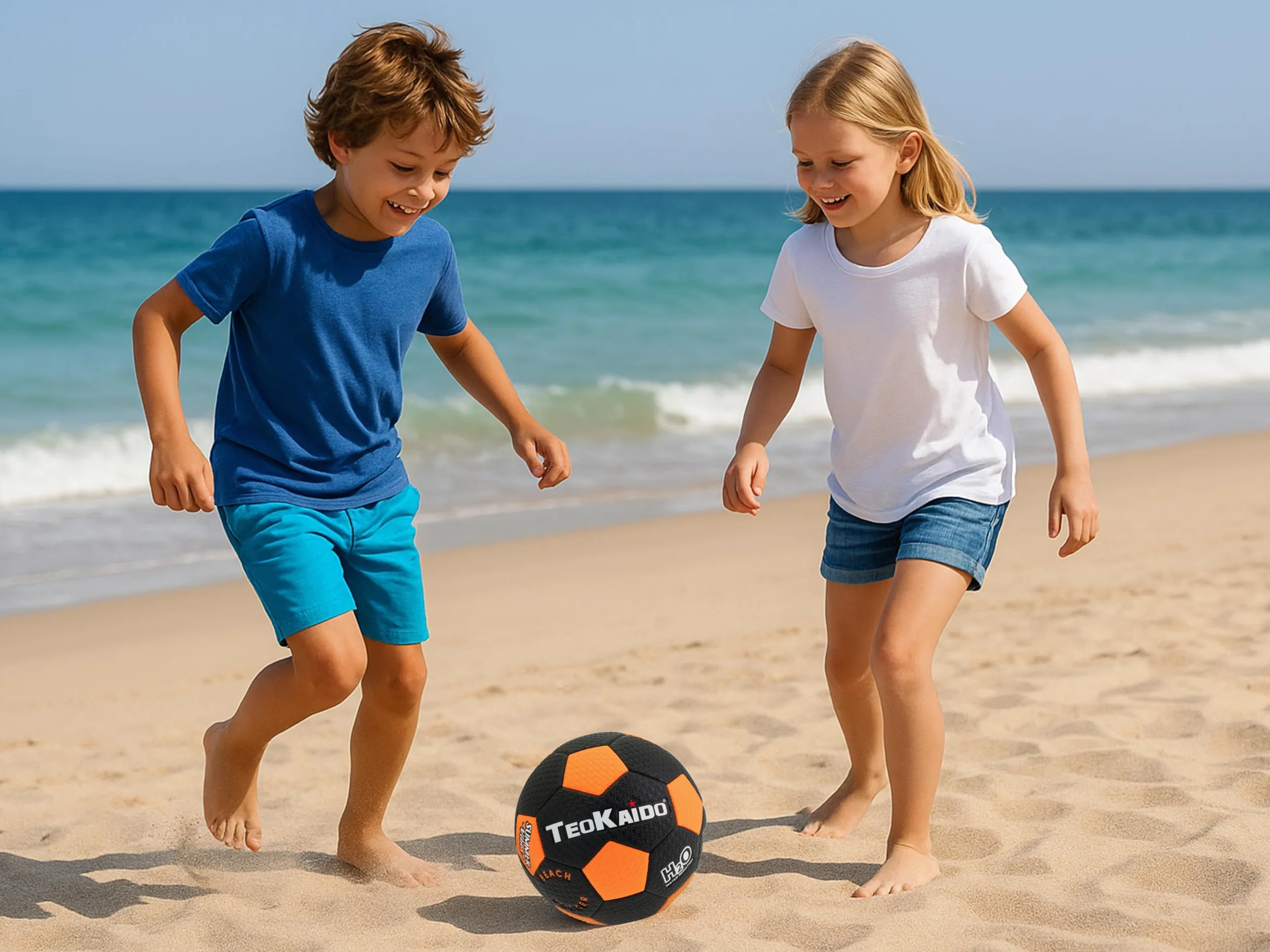 Teokaido Balón de fútbol playa Talla 5 320 g PVC 1,8 mm