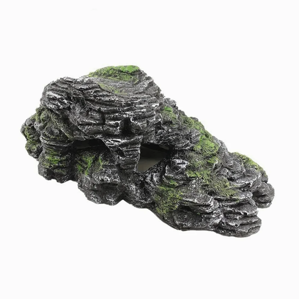 Escondite para Escalar Tortugas, paisajismo de acuarios, decoración de hábitat, escondites de Peces, lagartos y Tortugas, Accesorios para Cajas de Cuevas de Reptiles