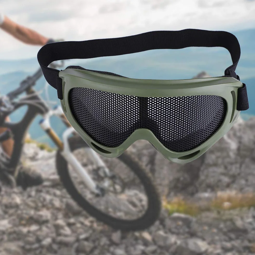 KIMISS X400 Tactics Mesh Airsoft Goggles Outdoor Protection Steel Mesh Paintball Eyewear Army Color