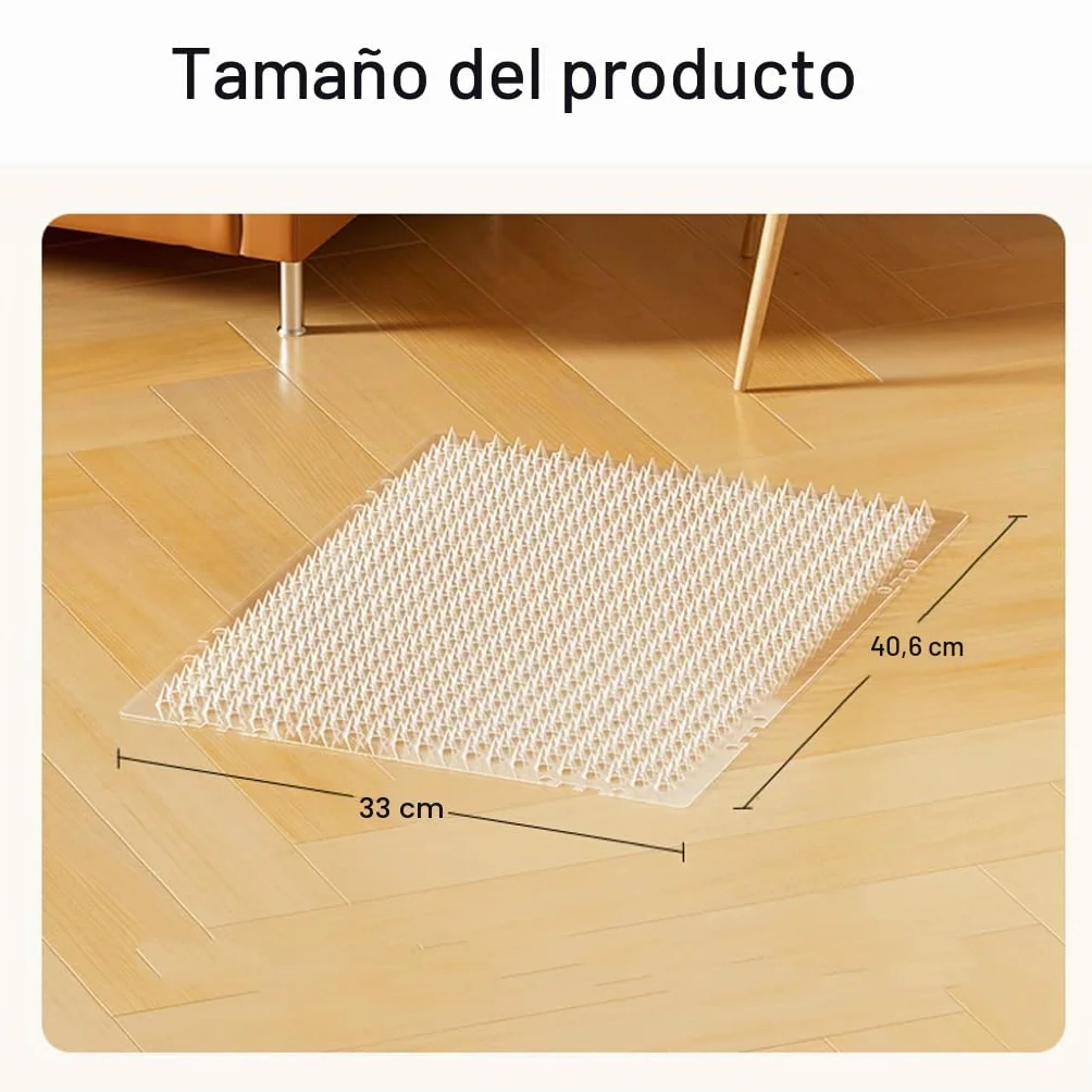 Paquete de 10 Alfombrillas para Gatos, 13 x 16 Pulgadas, estacas disuasorias de Mascotas, Valla Repelente de Gatos Humana para Interiores y Exteriores
