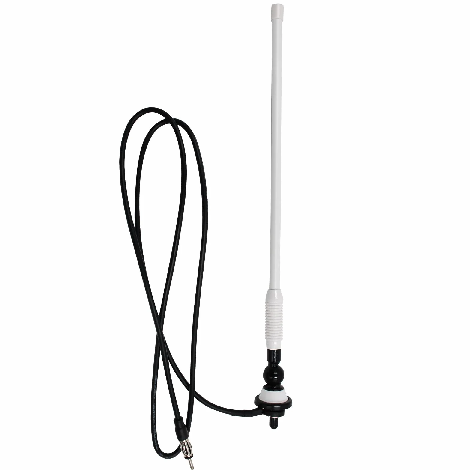 STUDIOFINIX Antena de radio marítima impermeable Dipolo flexible mástil FM AM para barco