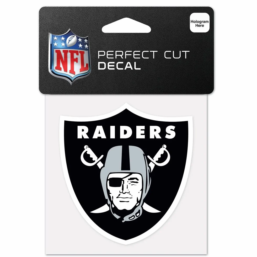Wincraft NFL Oakland Raiders Adhesivo de Corte 10x10 cm Negro