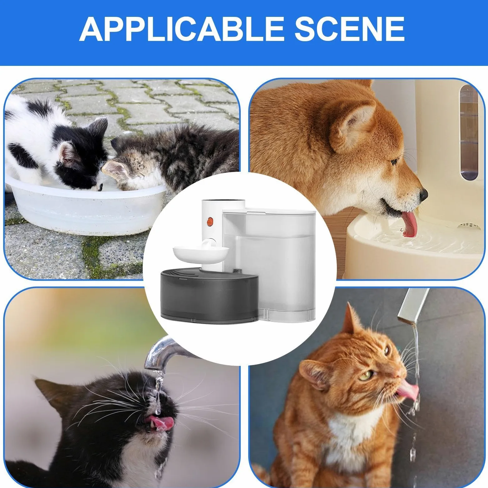 Bebedero automático para Gatos – Bebedero de Acero Inoxidable para Gatos y Perros | Diseñado con un Cuenco de riego de Gran Capacidad Que Proporciona un Suministro Continuo de Agua, un Abreu | Perros | Diseñado con un Cuenco de riego de Gran Capacidad Que