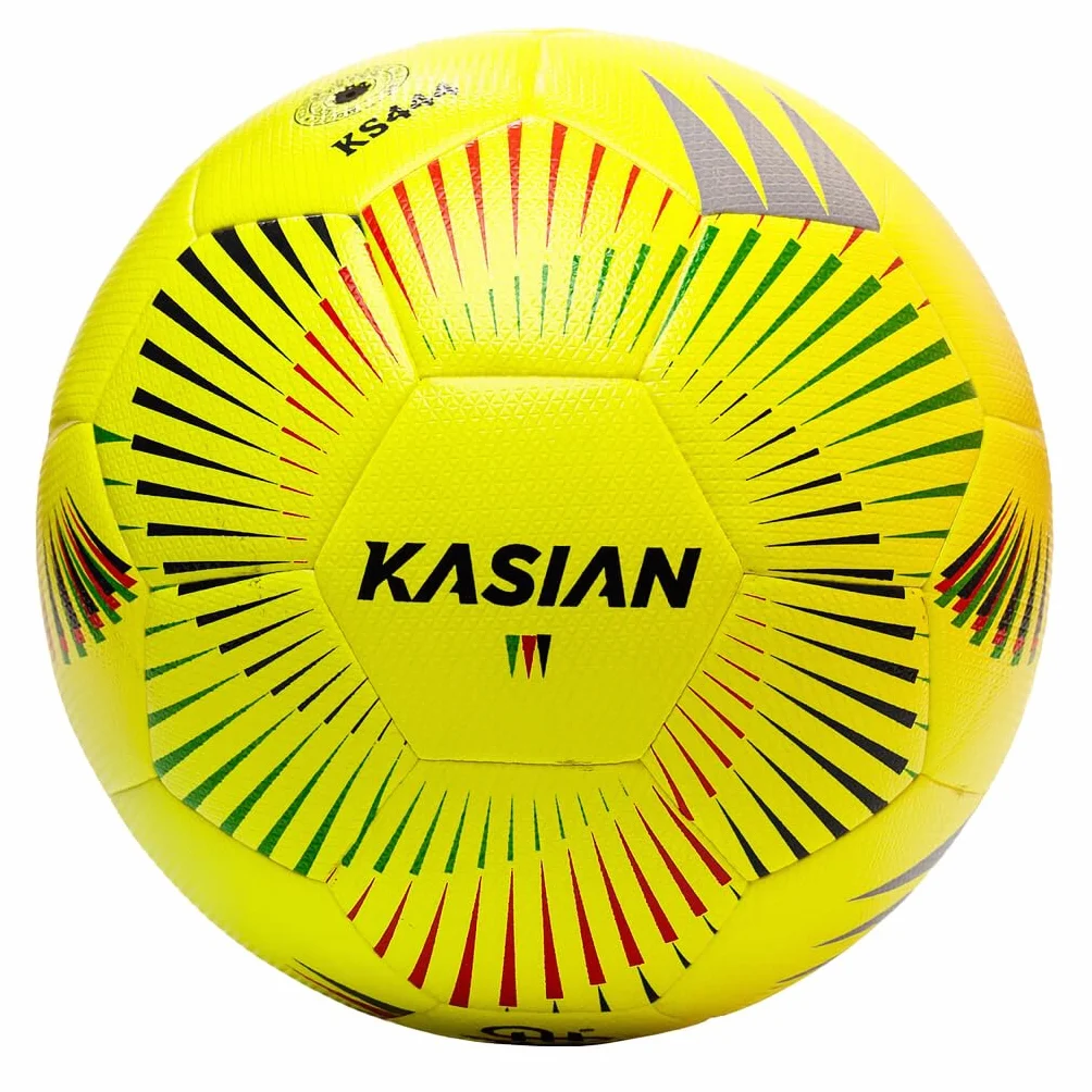 KASIAN Balón Fútbol Pro KS444, Control y Resistencia con Tecnología Hypercell, TPU de Alto Rendimiento, Amarillo