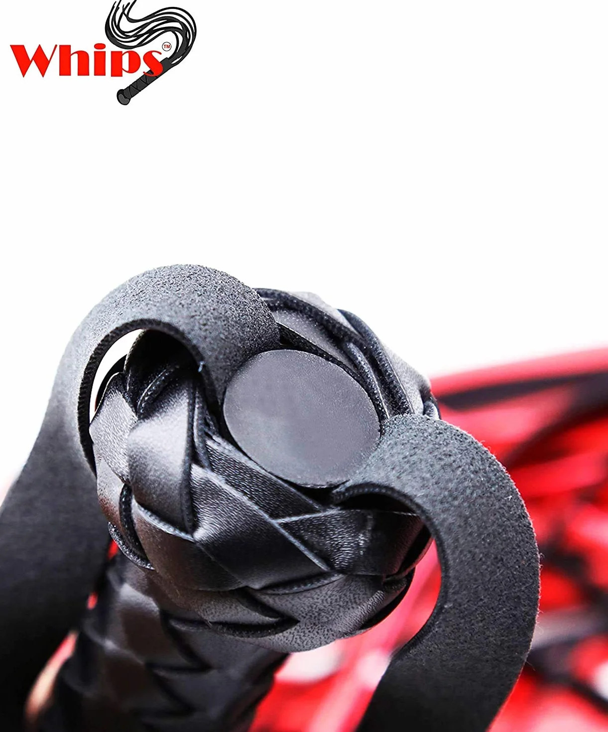 Fusta de Caballo de Cuero Rojo 76 cm - Fusta Ecuestre para Montar
