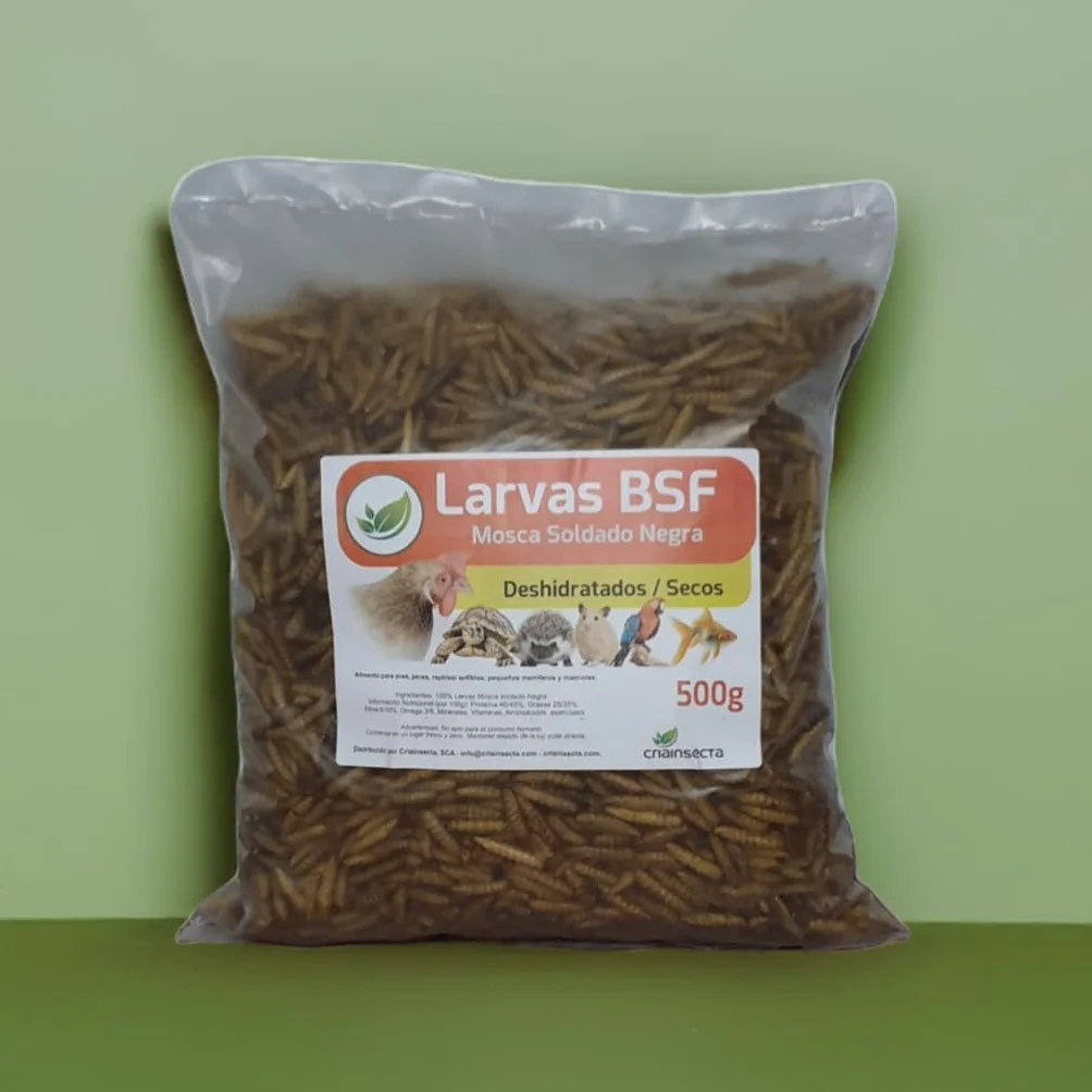 Larva Mosca Soldado Negra BSF deshidratado 500gr