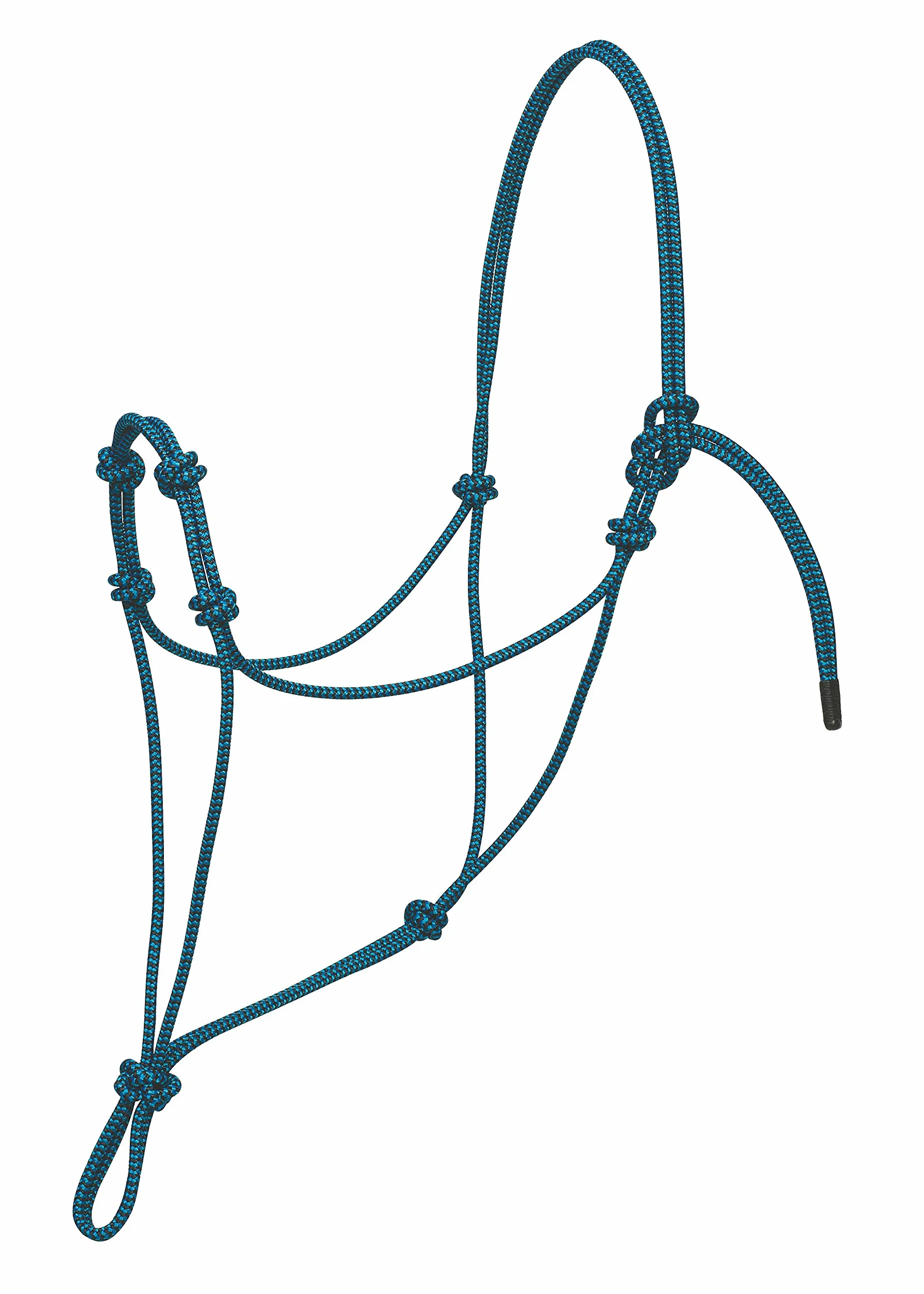 Weaver Leather Silvertip - Cabestro de Cuerda de Cuatro Nudos, Talla pequeña, Azul/Negro