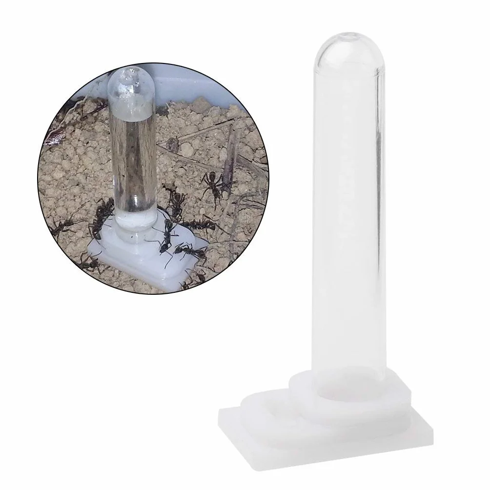 Dispensador de agua para hormigas, forma única de tubo, material acrílico, para colgar, uso interior, 3x2x6,5 cm, transparente, alimentado
