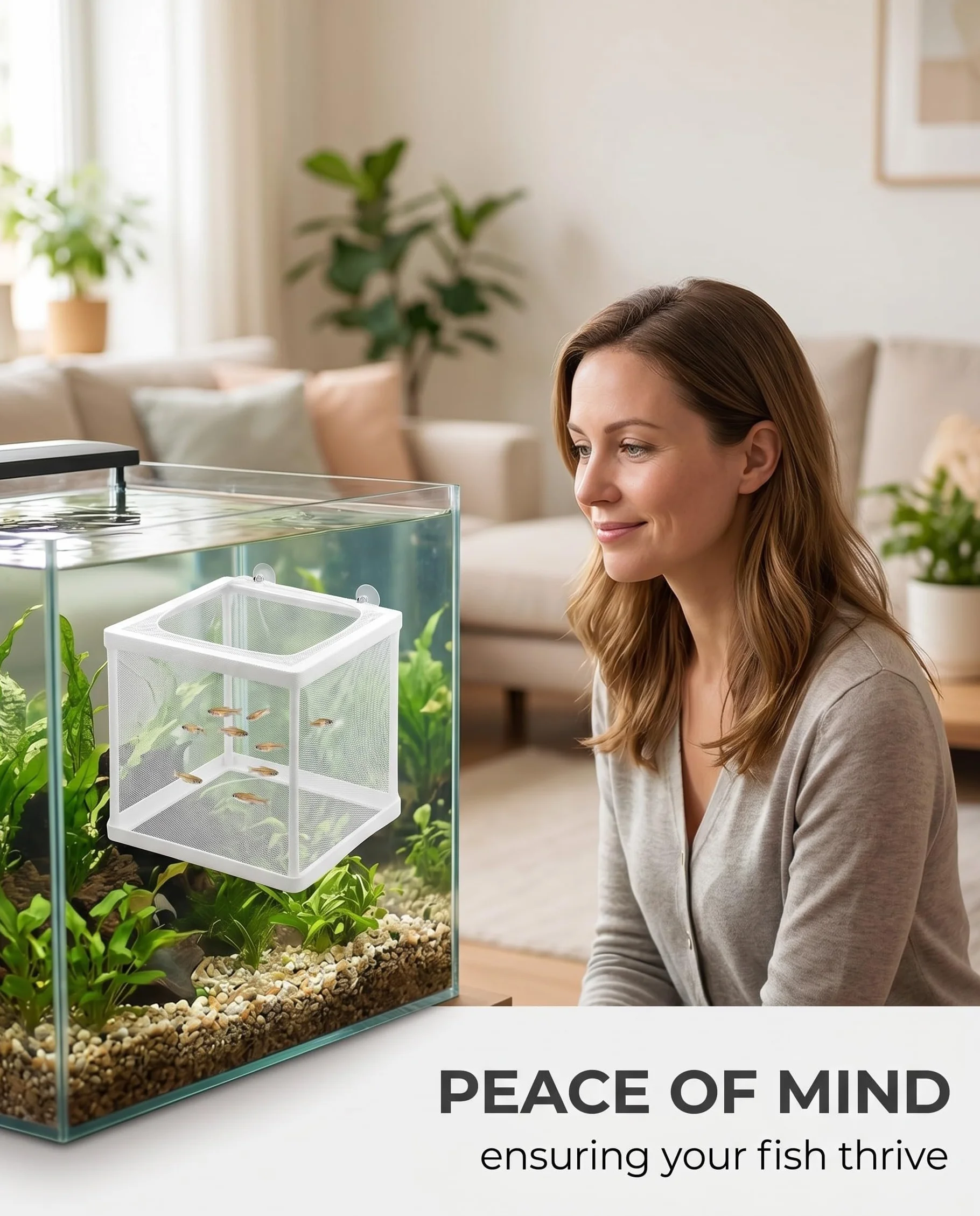 Incubadora De Peces, Caja De Cría De Peces, Acuario Criador De Red,Incubador Separador Tanque, Aislamiento De Pece con Ventosas, Cría Pece para Proteger Bebés, para Camarones Incubadors