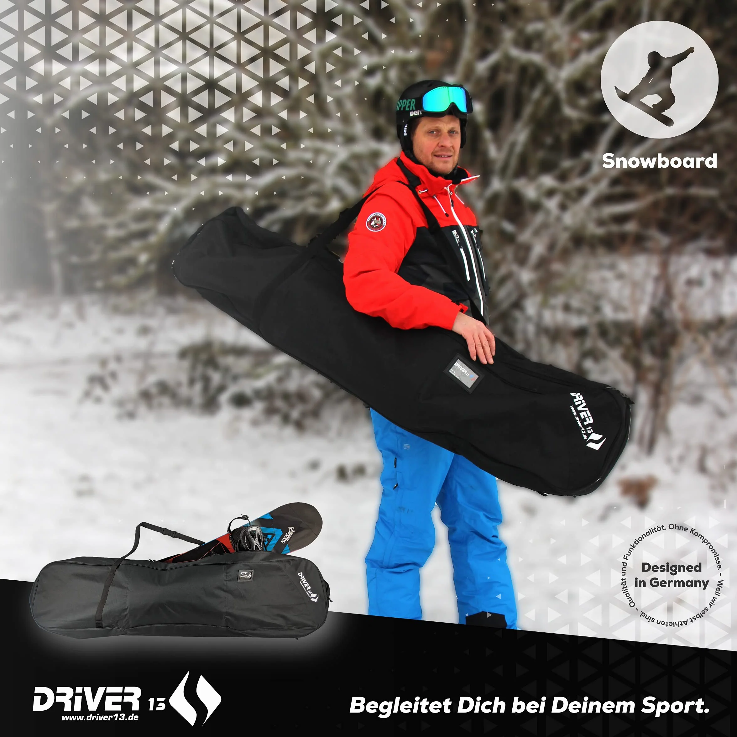 Driver13 Bolsa para snowboard negra