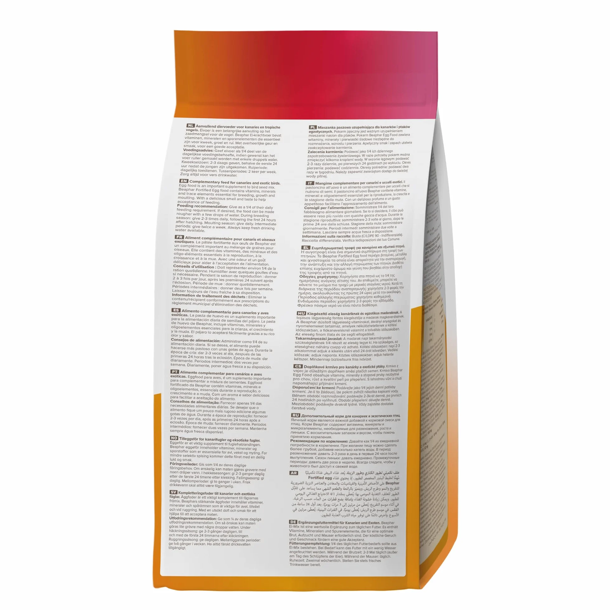 Beaphar Pasta de Huevo para Canarios y Aves Exóticas - 150g