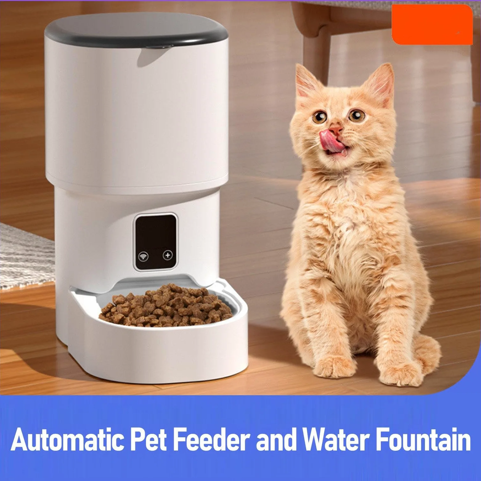Luocute Comedero y Bebedero Inteligente para Mascotas, Dispensador Automático de Comida para Perros y Gatos con Control de Aplicación WiFi Horarios de Alimentación Preestablecidos,