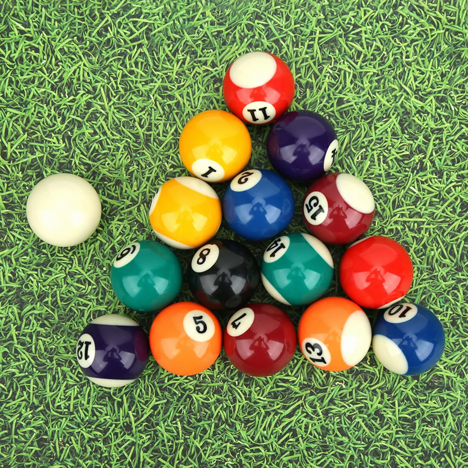 Juego de Bolas de Billar Americano 16 Piezas 38 mm Resina