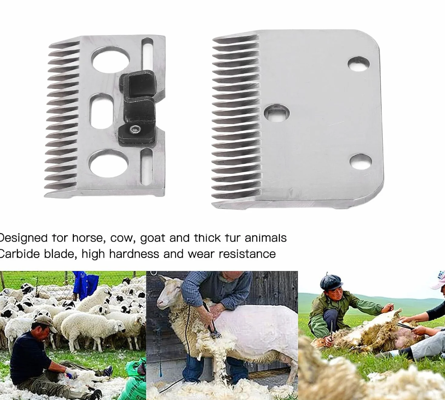 Fyearfly Cuchillas De Esquila De Ovejas, 21 Dientes El Cuidado De Caballos Cuchilla De Tijeras Eléctricas, Cortadoras De Ganado Para Mascotas, Cuchillas De Repuesto Para Ganado Equino, Cabra, Corderos