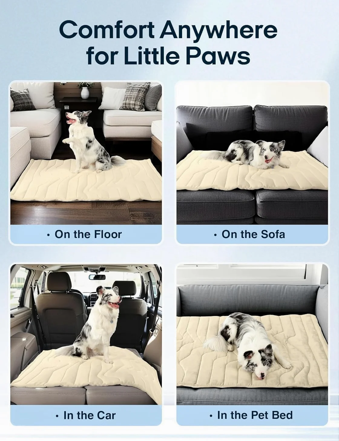 Alfombrilla de refrigeración para perros, cama fresca portátil de verano para perros, manta antideslizante y lavable para perros y gatos, ideal para uso en interiores y exteriores, cómoda y