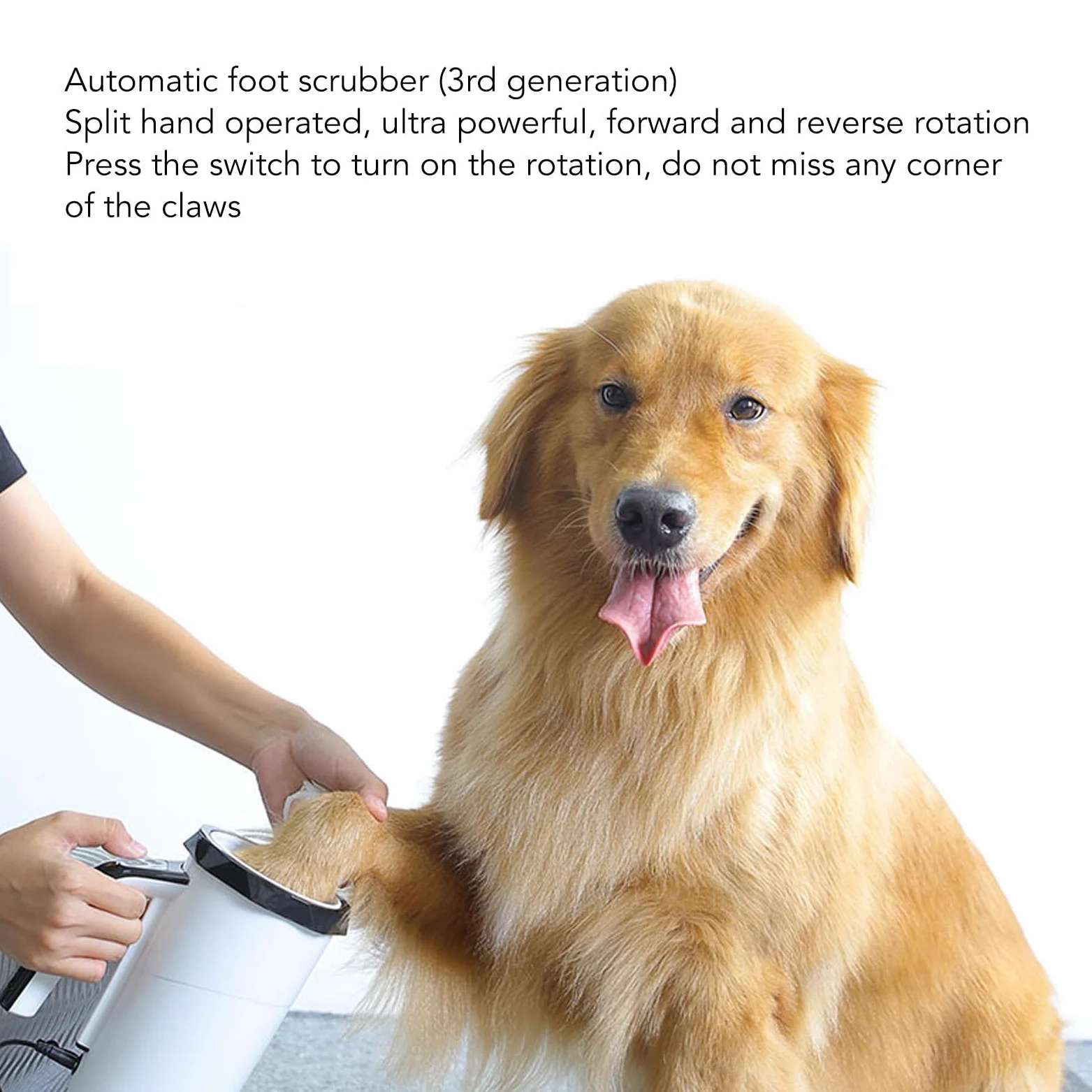 Limpiador rápido de Patas para Mascotas sin necesi Limpiador de Patas for Perros con Potente Mango Recargable y Control for Grandes