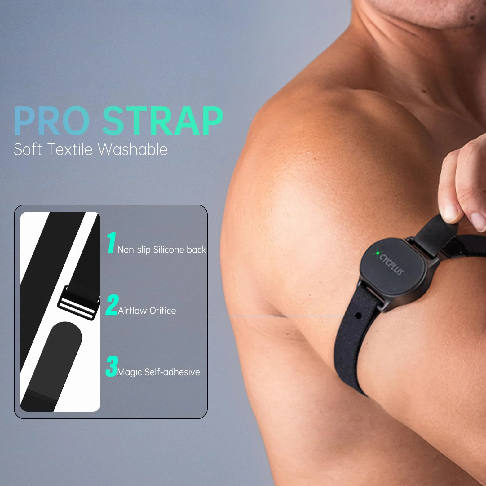 CYCPLUS Brazalete Cardio-frecuencia Monitor HR Bluetooth 5.1 IP67 Impermeable