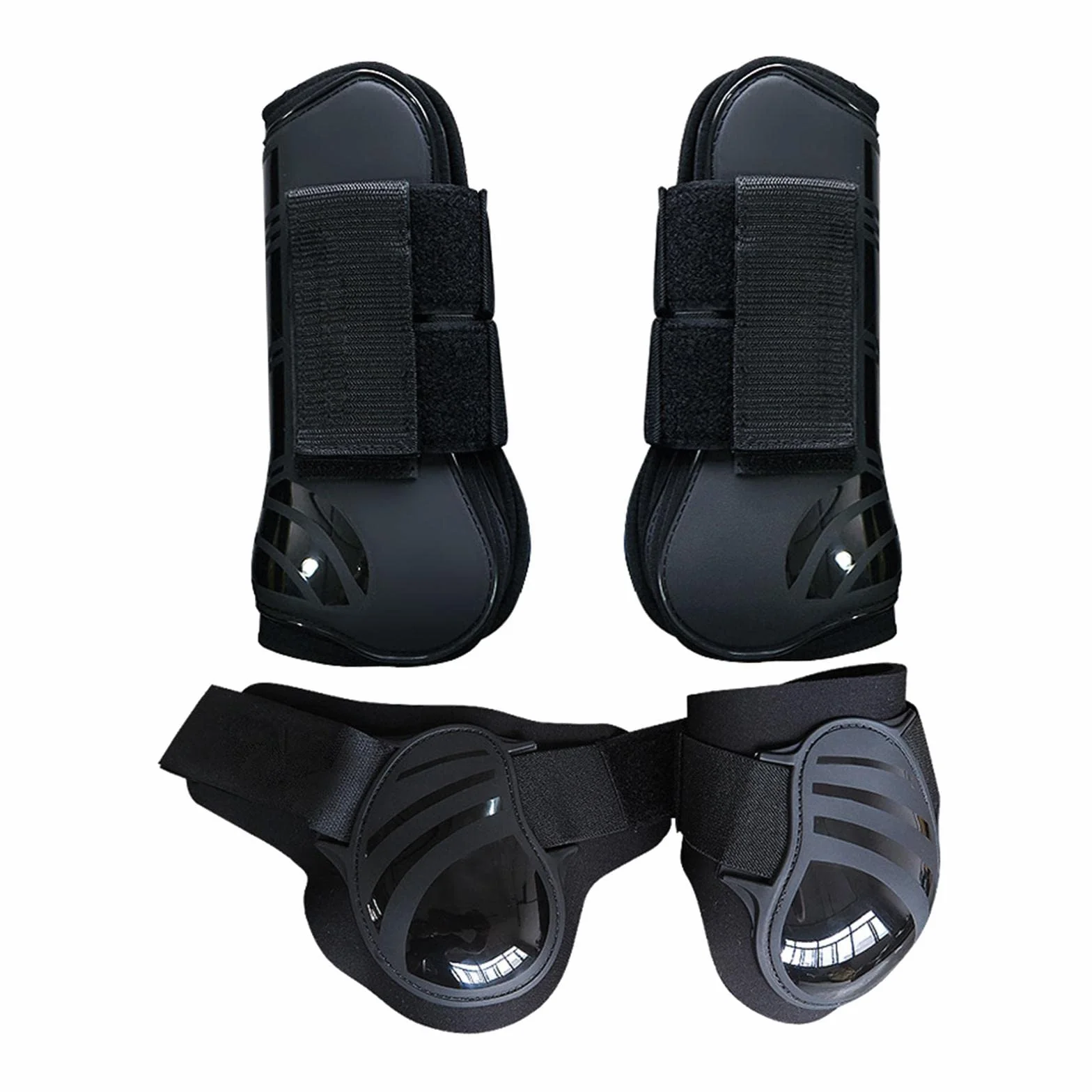 predolo Juego de 4 Protectores para Patas de Caballo, Protectores de Menudillo Y Tendones Delanteros para Caballos, Absorbentes de Impactos Y Transpirables