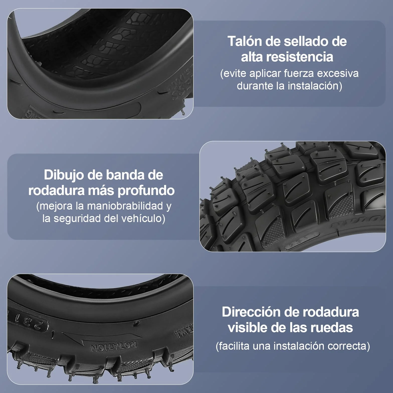 Neumáticos Off-Road Tubeless 10x2,7-6,5 para Smartgyro Speedway, Dualtron 3, KuKirin G3