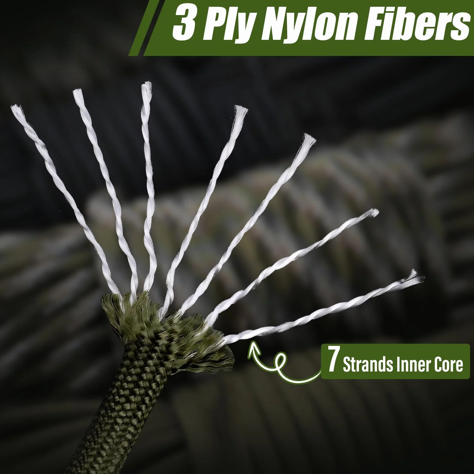 Paracord 4mm 7 Hebras 5 Piezas Cuerda de Nylon Multifuncional para Exterior Supervivencia