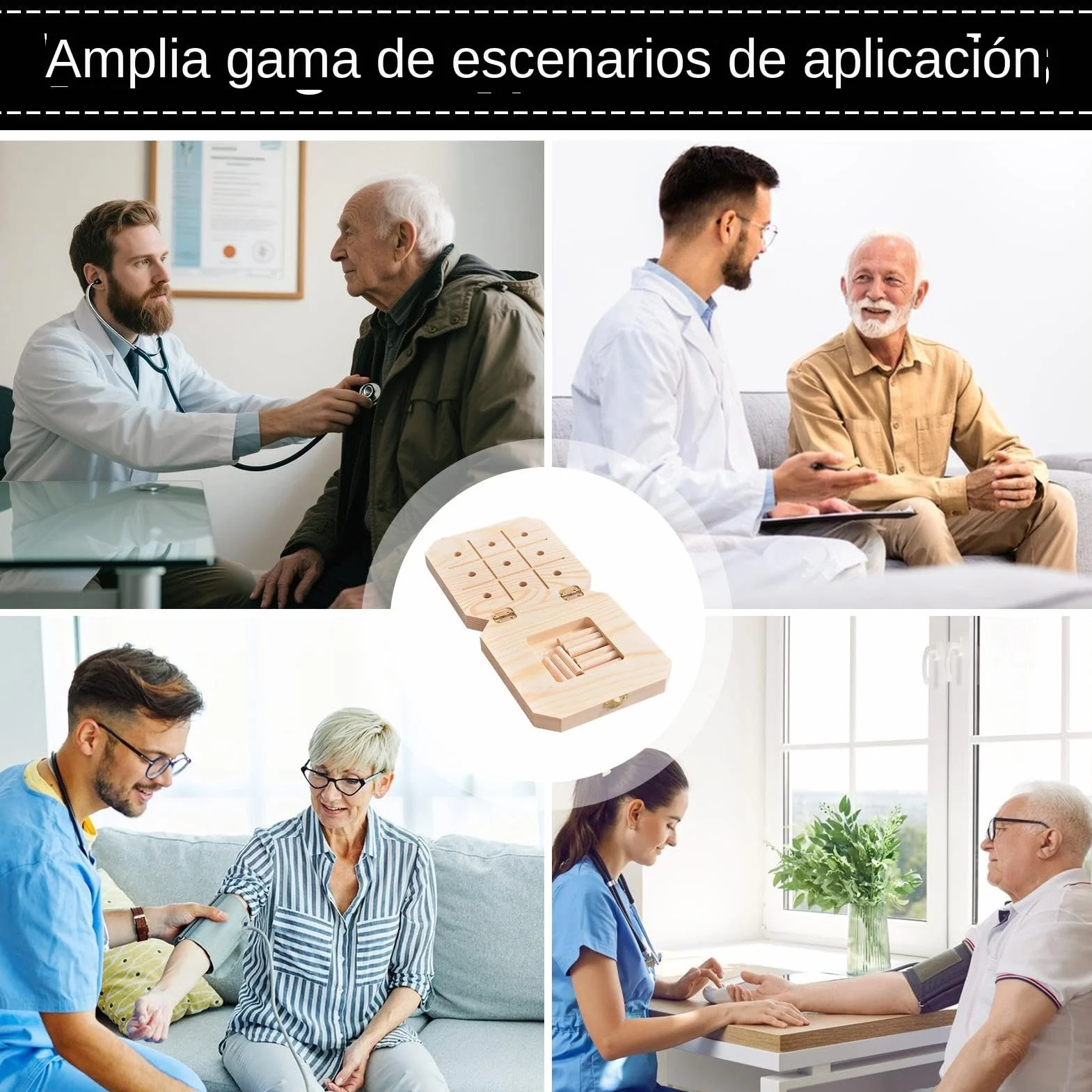 Tablero de Clavijas de Madera para Entrenador de Velocidad de Reacción, 9 Agujeros para Motricidad Fina y Coordinación Mano-Ojo