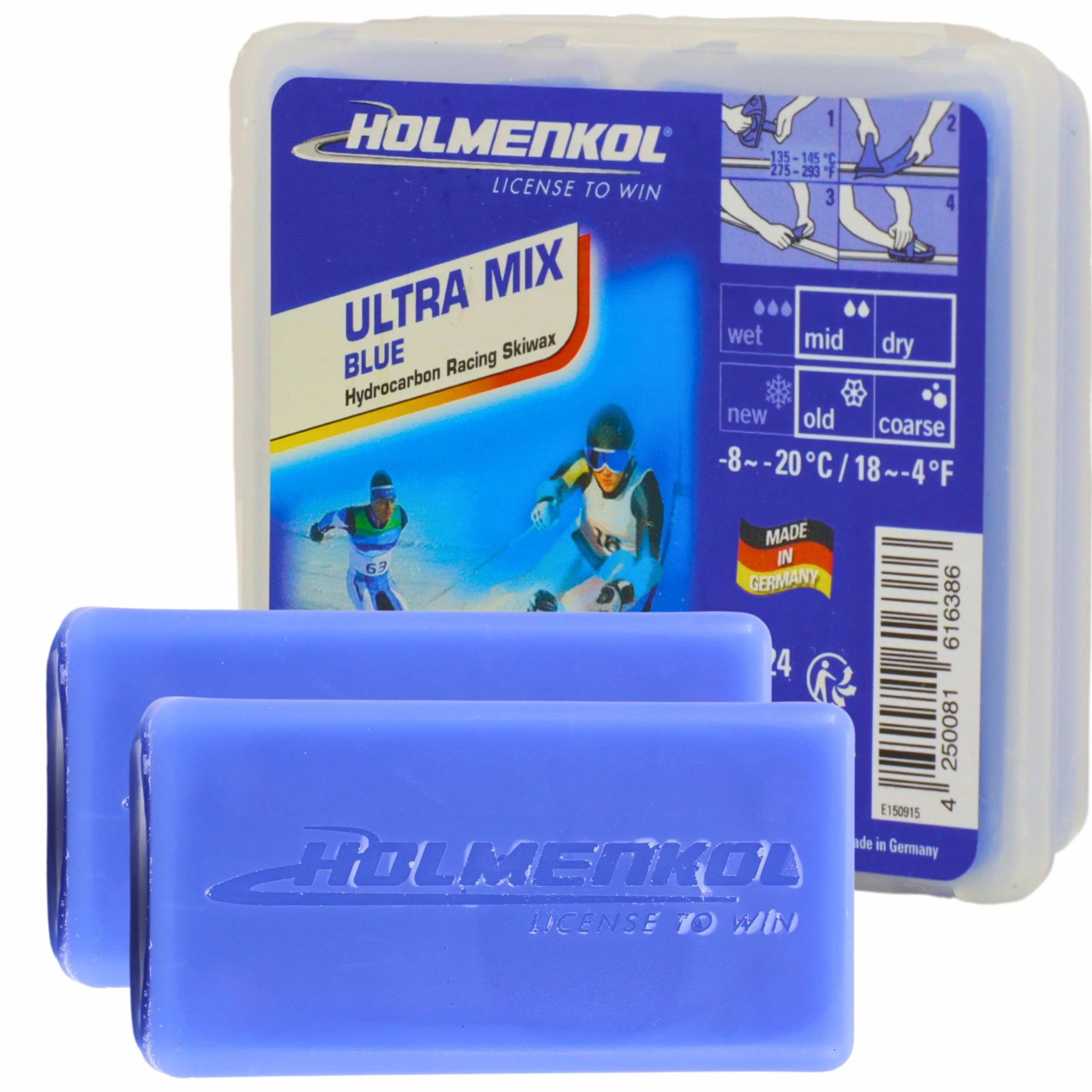 Holmenkol Fluormix Cera para esquís 2 x 35 g