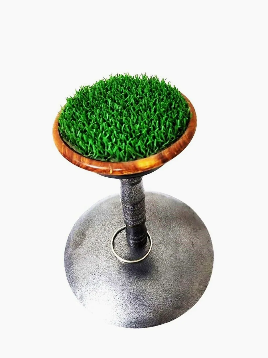 Nueva Percha de bloque de fibra de cetrería 6.5 pulgadas para interiores y exteriores, base de acero pesado AstroTurf