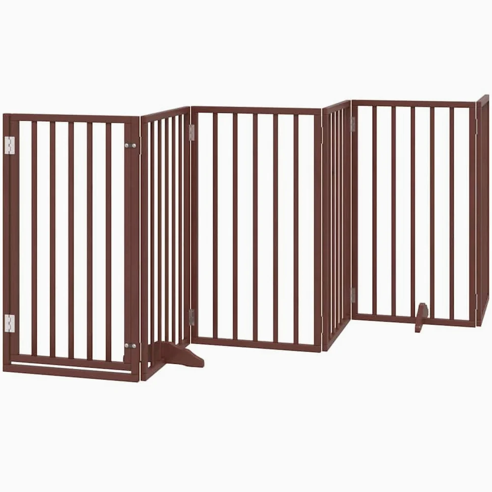 Rejilla plegable para perros de madera de álamo, 6 paneles, 300 cm, plegable, 300 cm