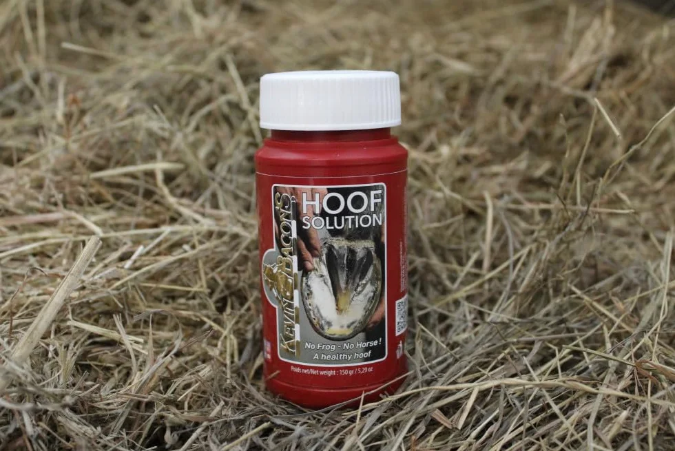 Kevin Bacon's Hoof Solution | 150 g | Apto para Todo Tipo de Caballos | con Cepillo Integrado | Aplicación rápida