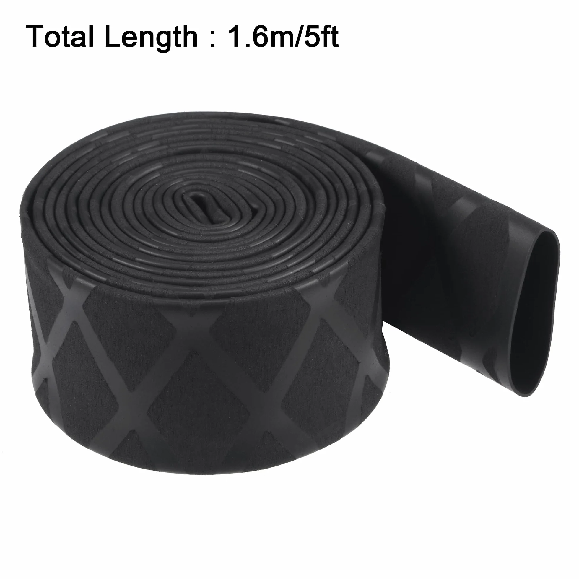 sourcing map Termorretráctil Envoltura Tubería 20mm 34mm 5pies 1.7:1 Negro